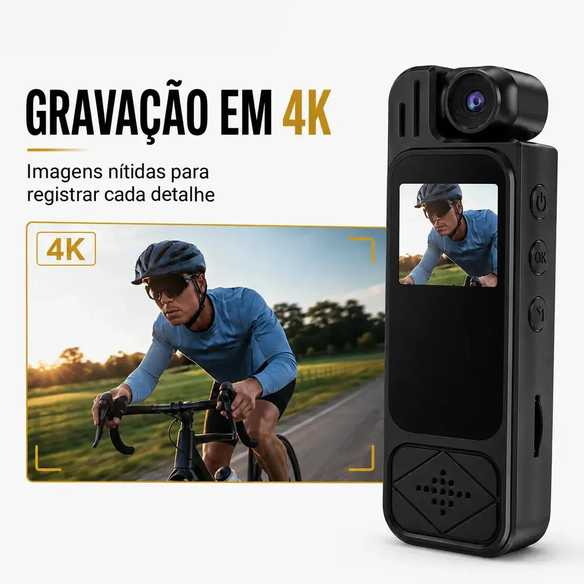 Câmera de Ação SPOETRY 4K Wi-Fi Com Lente Giratória e Visão Noturna thumbnail 2