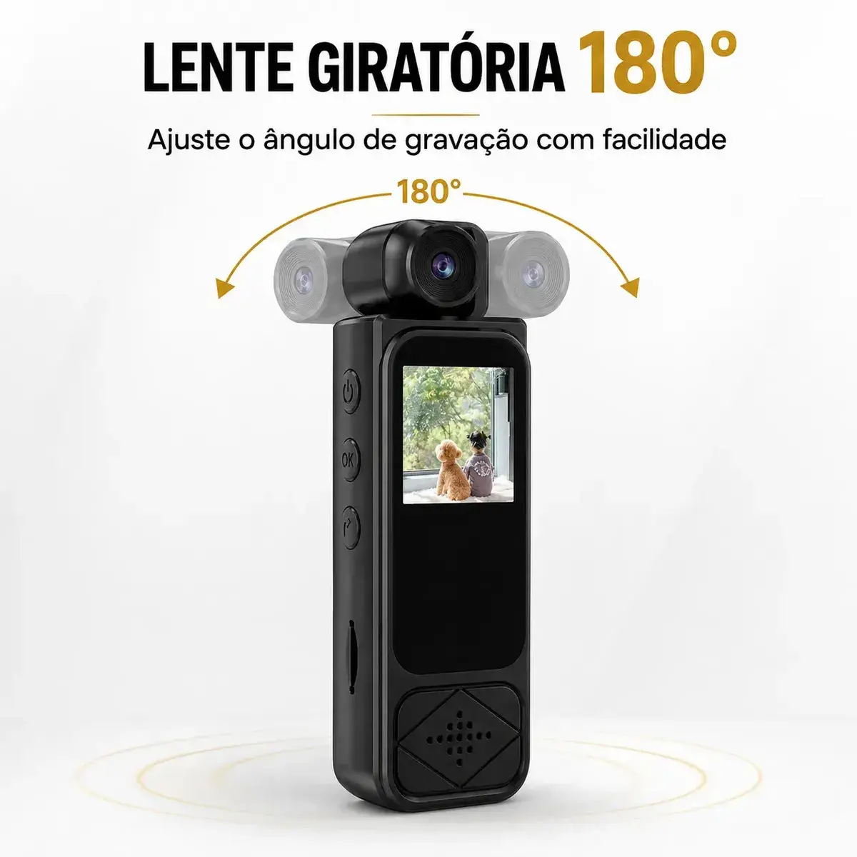 Câmera de Ação SPOETRY 4K Wi-Fi Com Lente Giratória e Visão Noturna thumbnail 3