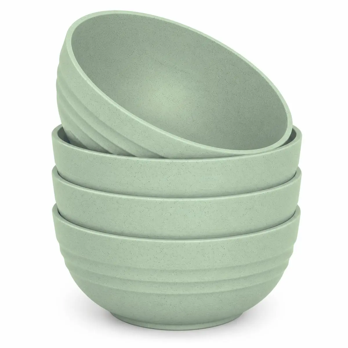 Kit 4 Tigelas Bowl Fibra de Trigo 12cm Micro-ondas Freezer Lava-Louça VERDE - 1