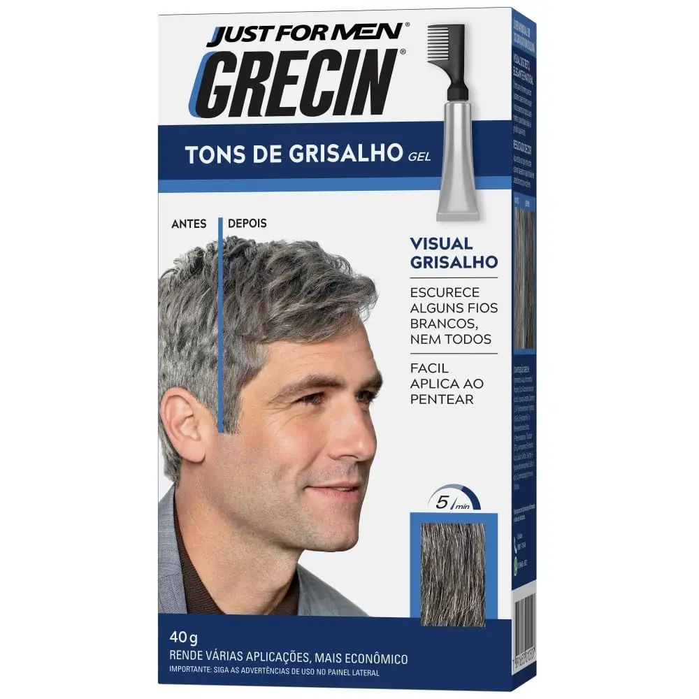 Grecin Gel Tonalizante Tons de Grisalho com Aparência Natural 40g