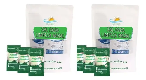 Kit C/90 Unidades Soro Fisiológico Sachê em Pó