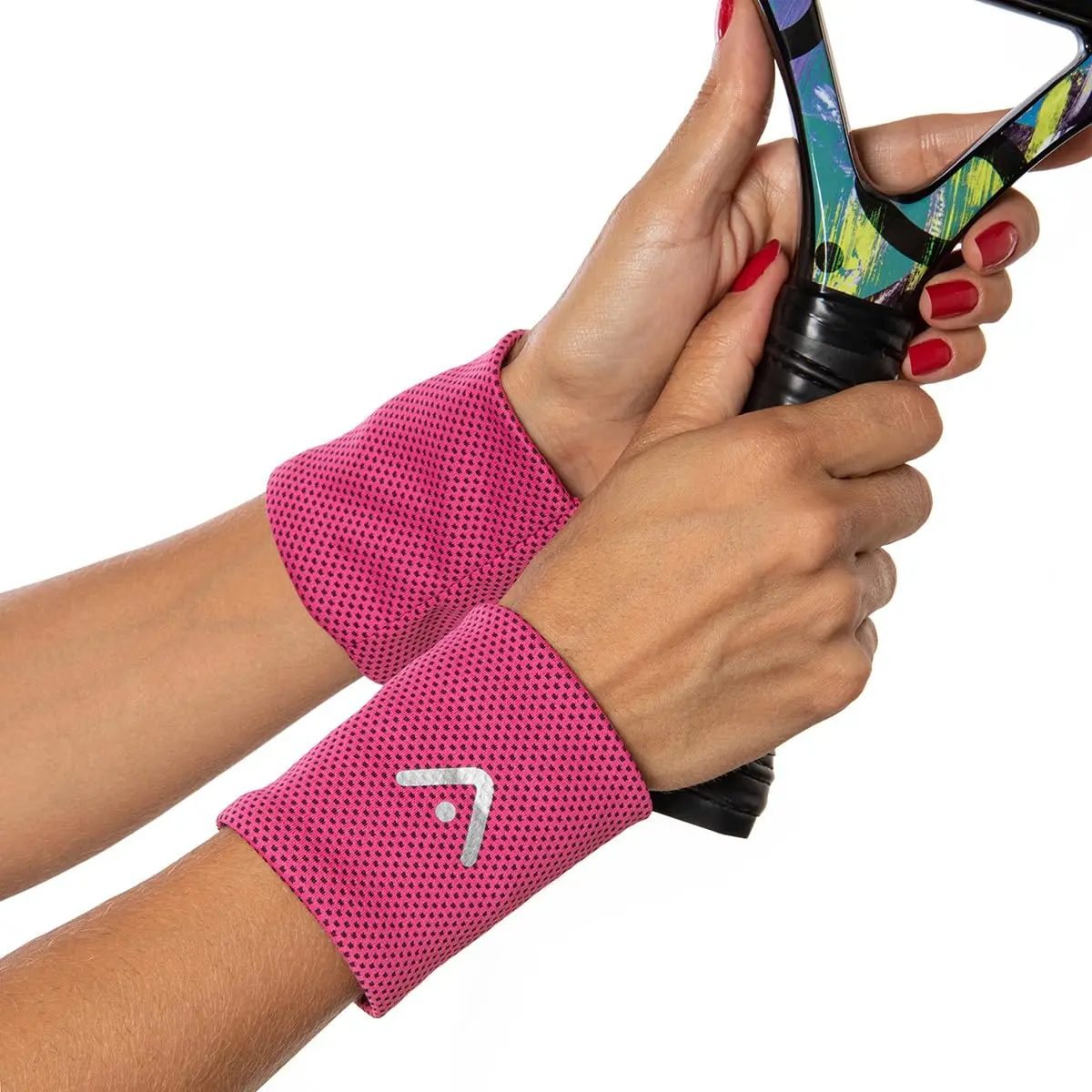 Par Munhequeira de Pulso Fitness Rosa Alma Genius - 1