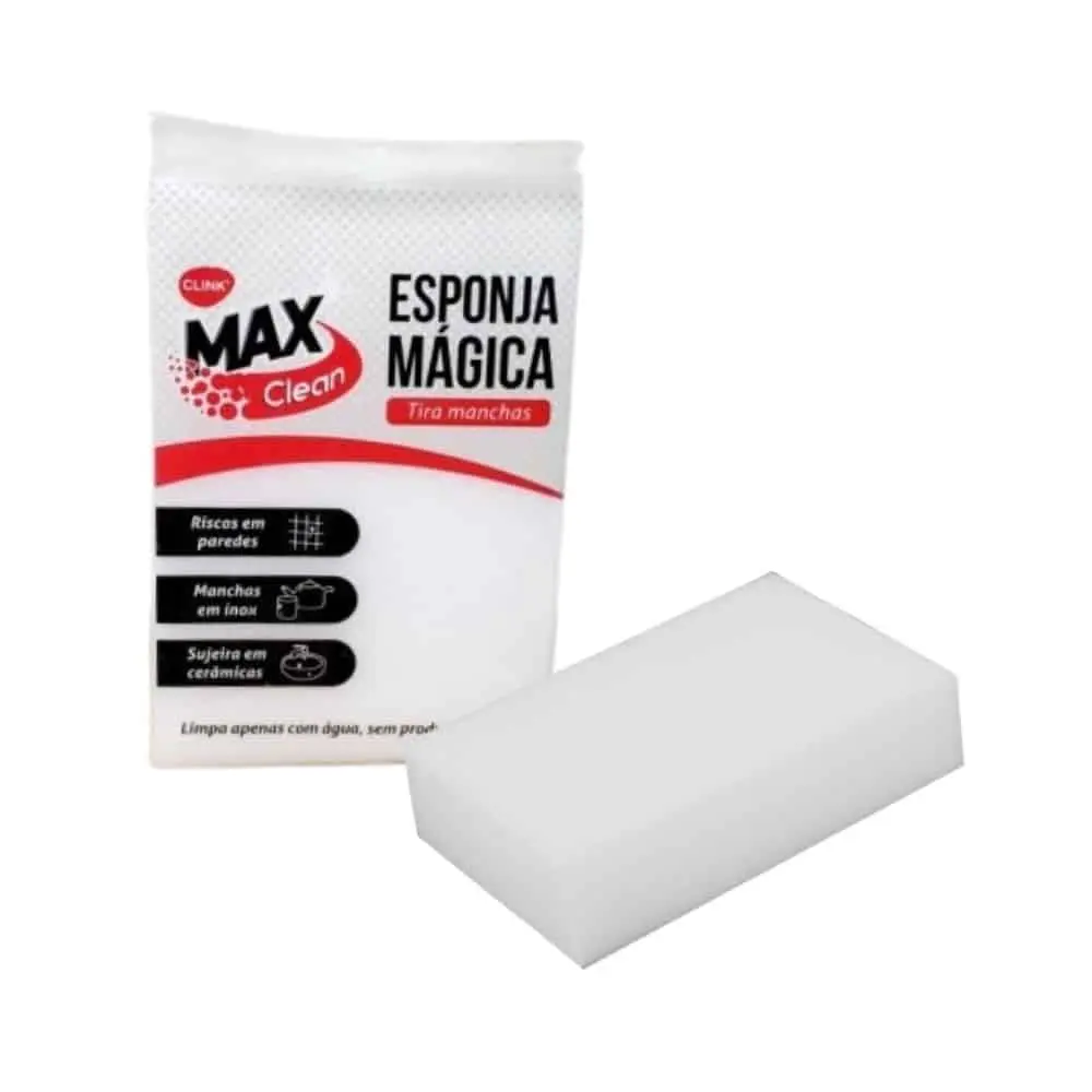 Kit 10 Esponja Magica Melamina Limpeza Tira Mancha Não Risca Bucha Magica Buchinha Magica 10X7X3Cm