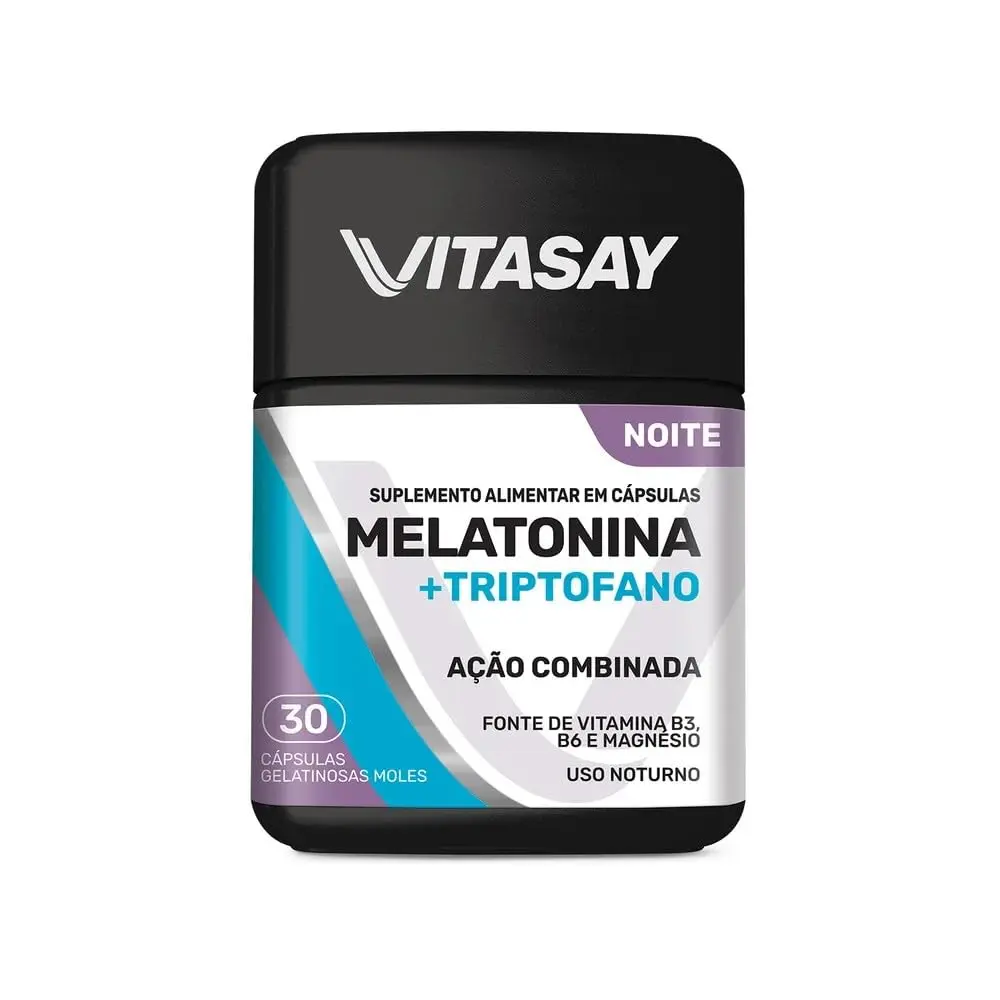 Melatonina + Triptofano Vitasay com 30 Cápsulas