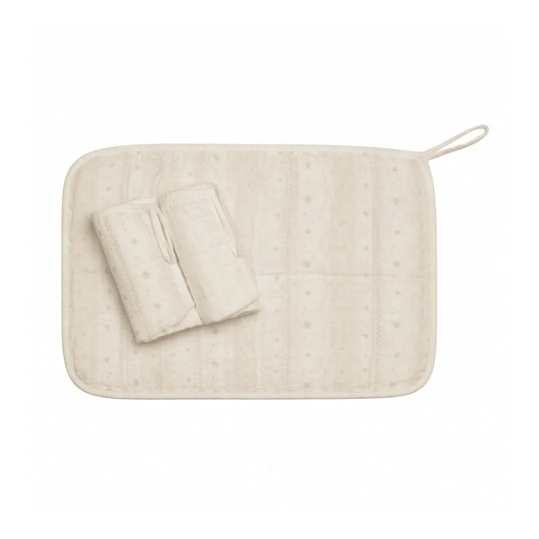 Paninho de Boca Soft Papi com Prendedor de Chupeta 40 cm x 23 cm 3 Unidades, Estrelas E Folhas - 1