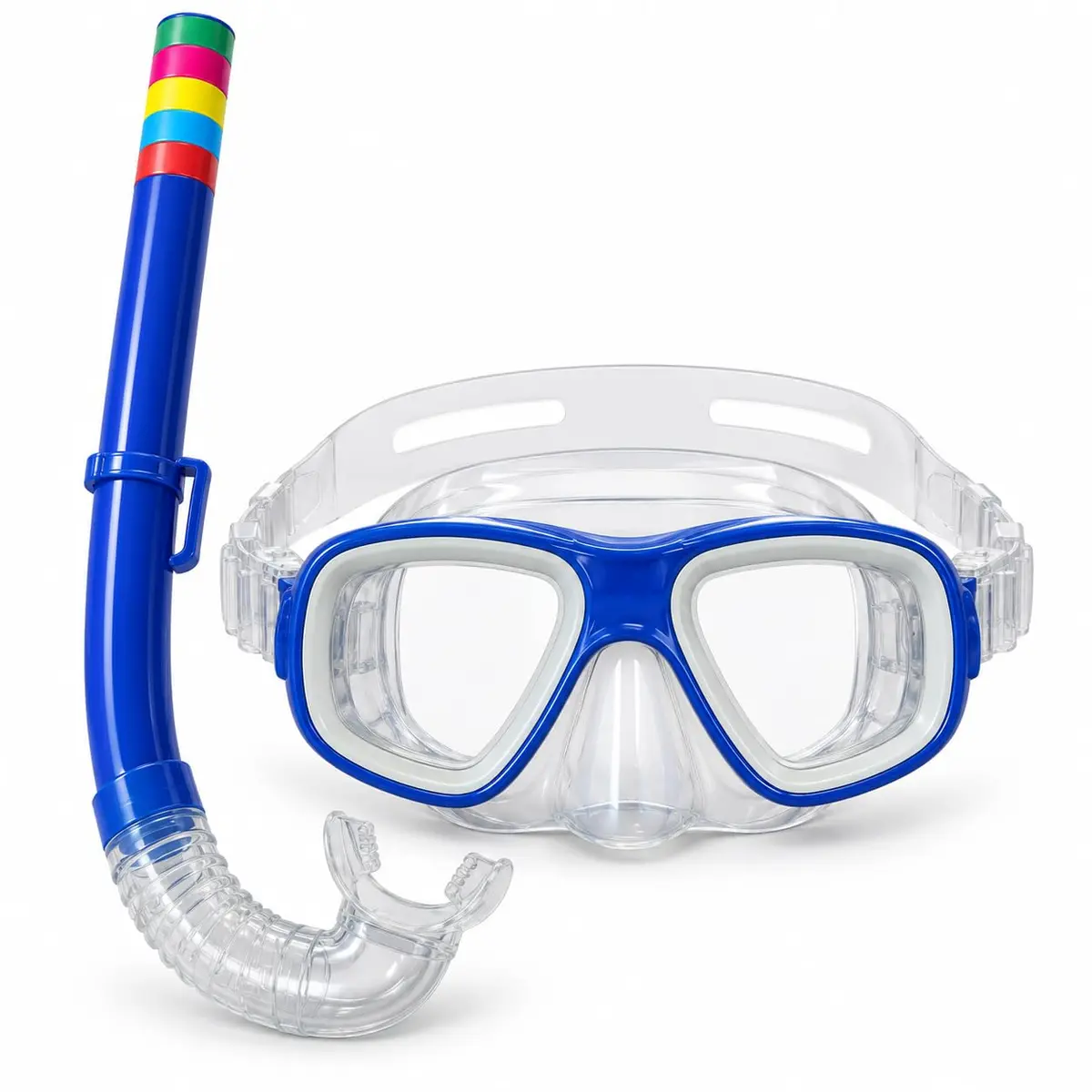 Kit Máscara de Mergulho com Snorkel Profissional Antiembaçante – Vedação em Silicone, Visão Panorâmica – Equipamento para Praia, Piscina e Snorkeling Adulto e Infanti