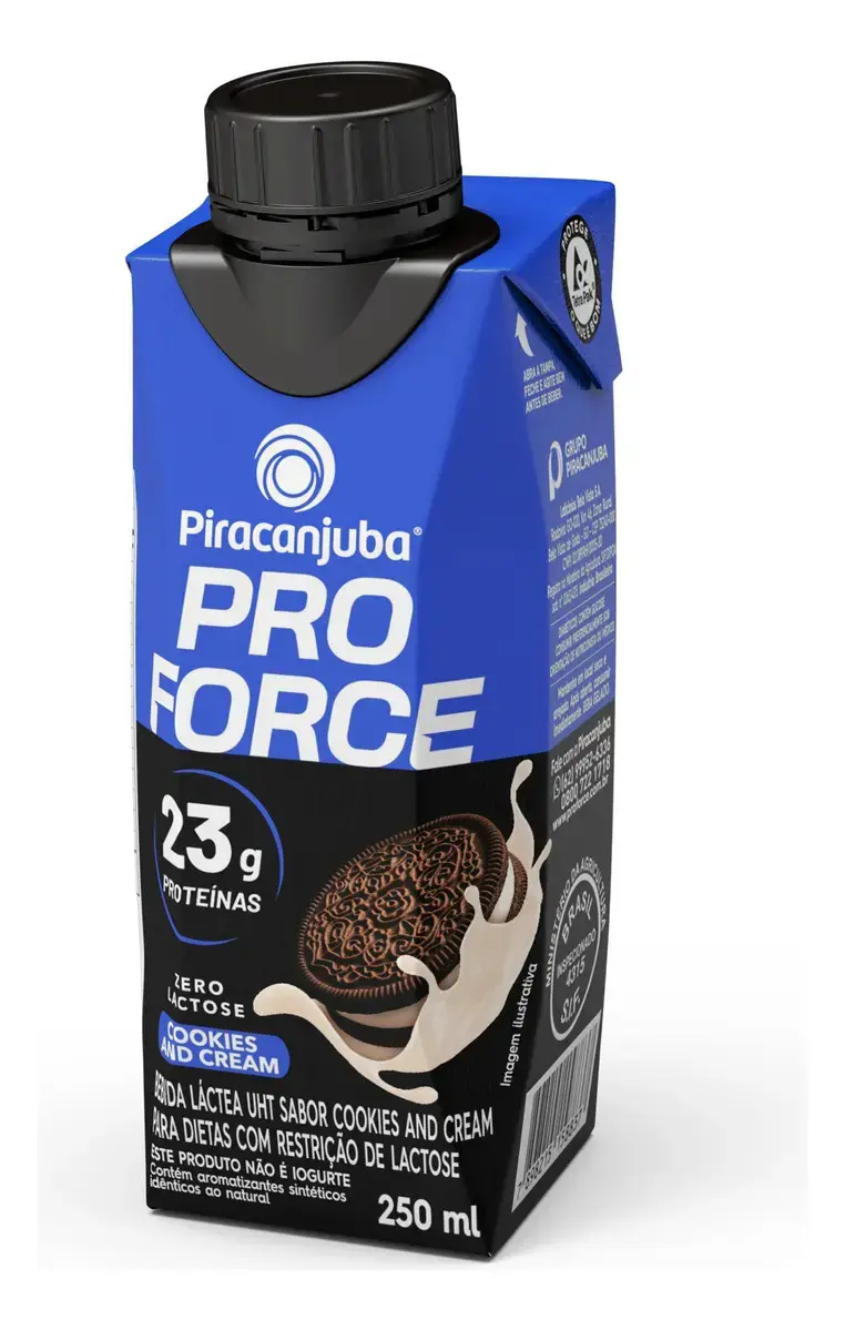 Bebida Láctea Piracanjuba Proforce Cookies and Cream - 12 Unidades -250ml thumbnail 3