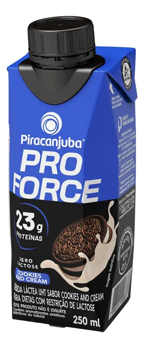 Bebida Láctea Piracanjuba Proforce Cookies and Cream - 12 Unidades -250ml thumbnail 4