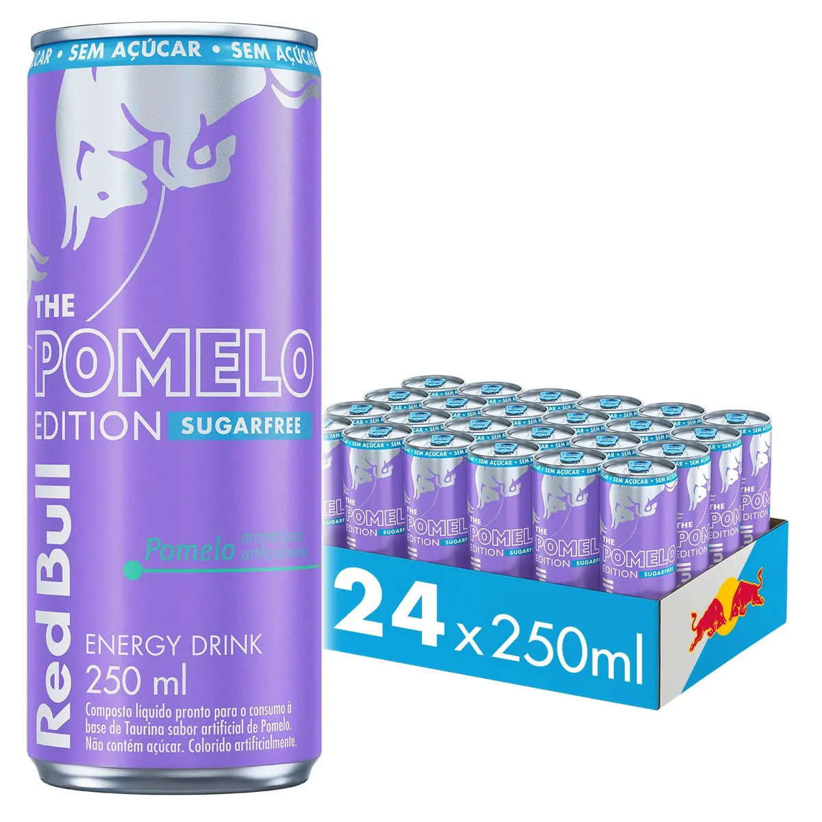 Red Bull Energético, Pomelo, Sem Açúcar, 250ml, 24 latas