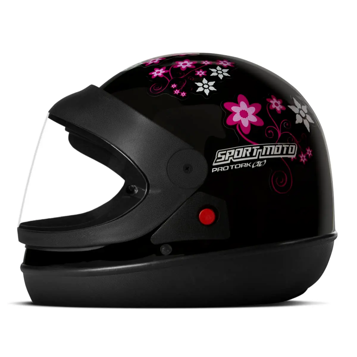 Pro Tork Capacete Moto Semiautomático Sport Moto For Girls, Preto, Tam. 58