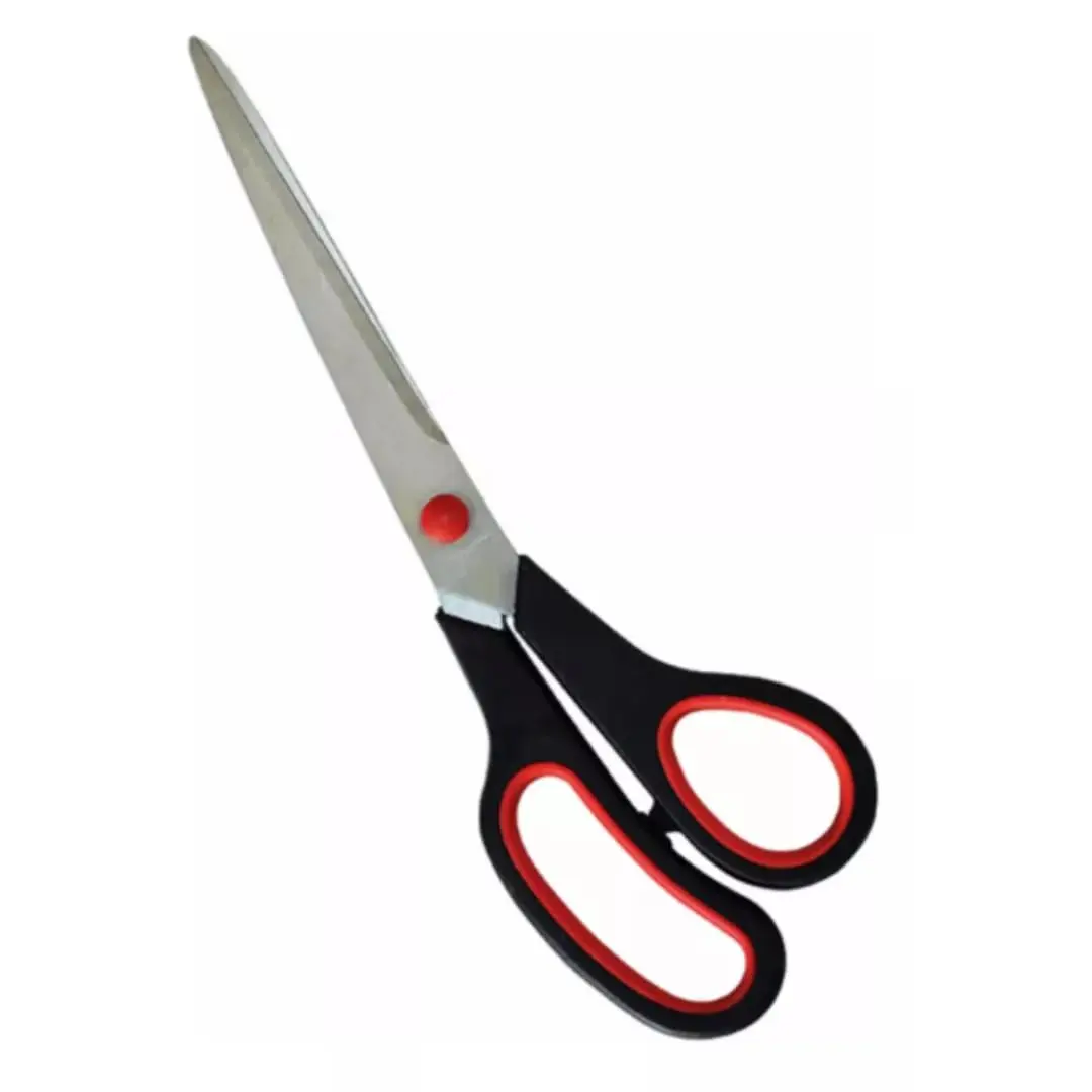 Tesoura Profissional 9 Multiuso, Aço Inox, 23,5cm, Cabo Emborrachado, Ergonômica, Durável, Para Roupa, Costura, Cozinha, Escola, Escritório