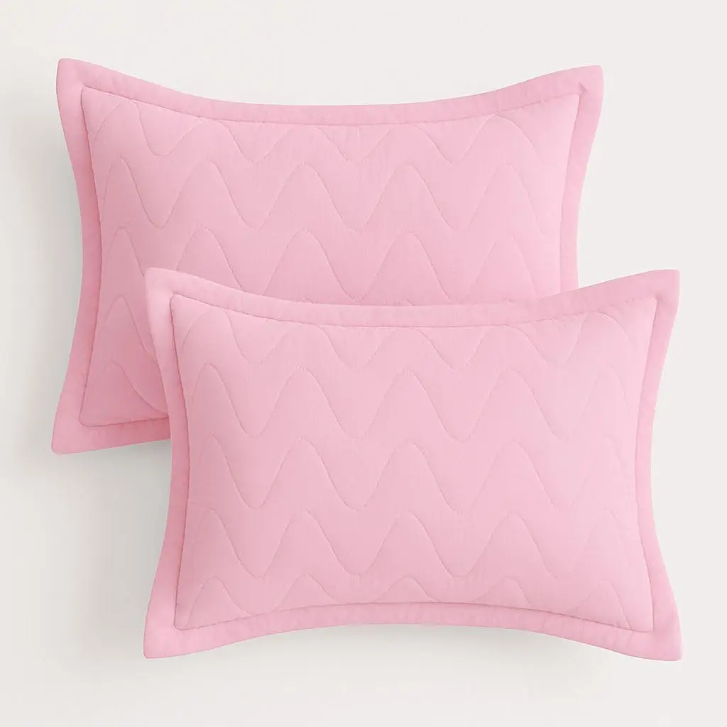 Par de Porta Travesseiro Matelado 50x70cm – Capa Decorativa com Aba, Toque Macio, Acabamento Premium (Rosa)