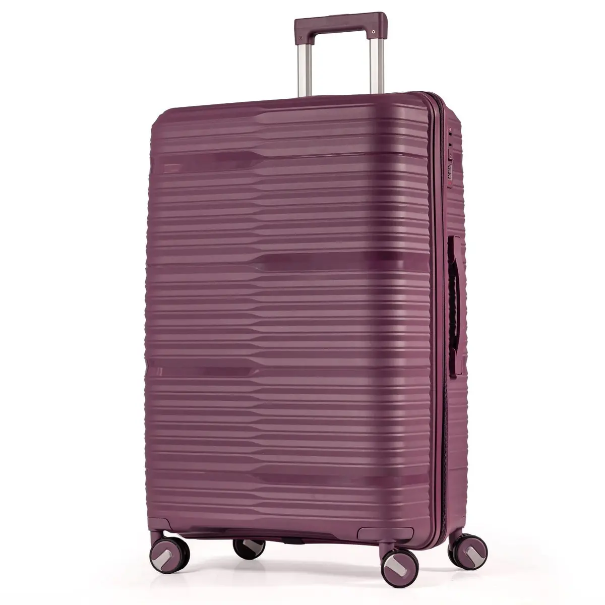 Mala Grande De Viagem 32Kg Polipropileno 8 Rodas 360 Giratória Para Despachar Rígida Leve Tamanho G Viajem Internacional Resistente (ROXO, GRANDE)