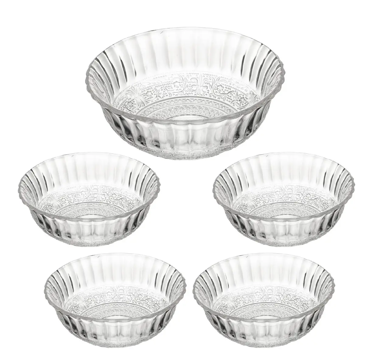 LYOR - Conjunto 5 Peças para Sobremesa de Vidro Angel - 1
