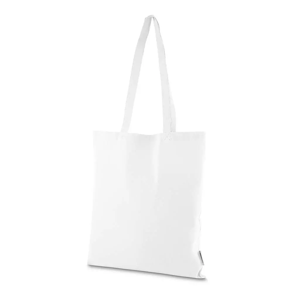 Sacola Ecobag UTIMAIS+ em Algodão Reciclado 140g/m² 42x38cm com Alça Fixa 33cm para Compras e uso diário
