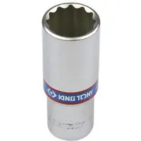 Soquete Estriado Longo 22mm com Encaixe 12Pol KING TONY-423022 - 1