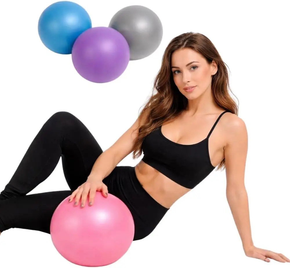 Mini Bola De Pilates 25cm Para Yoga Fisioterapia E Treino Funcional Overball Em PVC Resistente Para Equilíbrio Core Alongamento Reabilitação Ginástica Exercícios Em Casa - 1