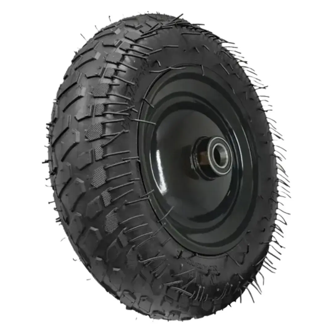 Roda Carrinho Mão Carga Carriola Rolamento Esfera Duplo Blindado Eixo Aro 3,25x8 Universal Furo 0,98 Polegadas 25mm Anti Corrosão Anti Impacto Bico Reforçado Construção Obra Pedreiro thumbnail 5