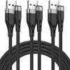 Kit 3 Cabos USB-C 1m Reforçado 4.8A Rápido - 1