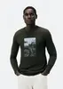 【Tam.: M G e XG 】Camiseta Masculina Manga Longa Com Estampa - Verde / HERING - 1