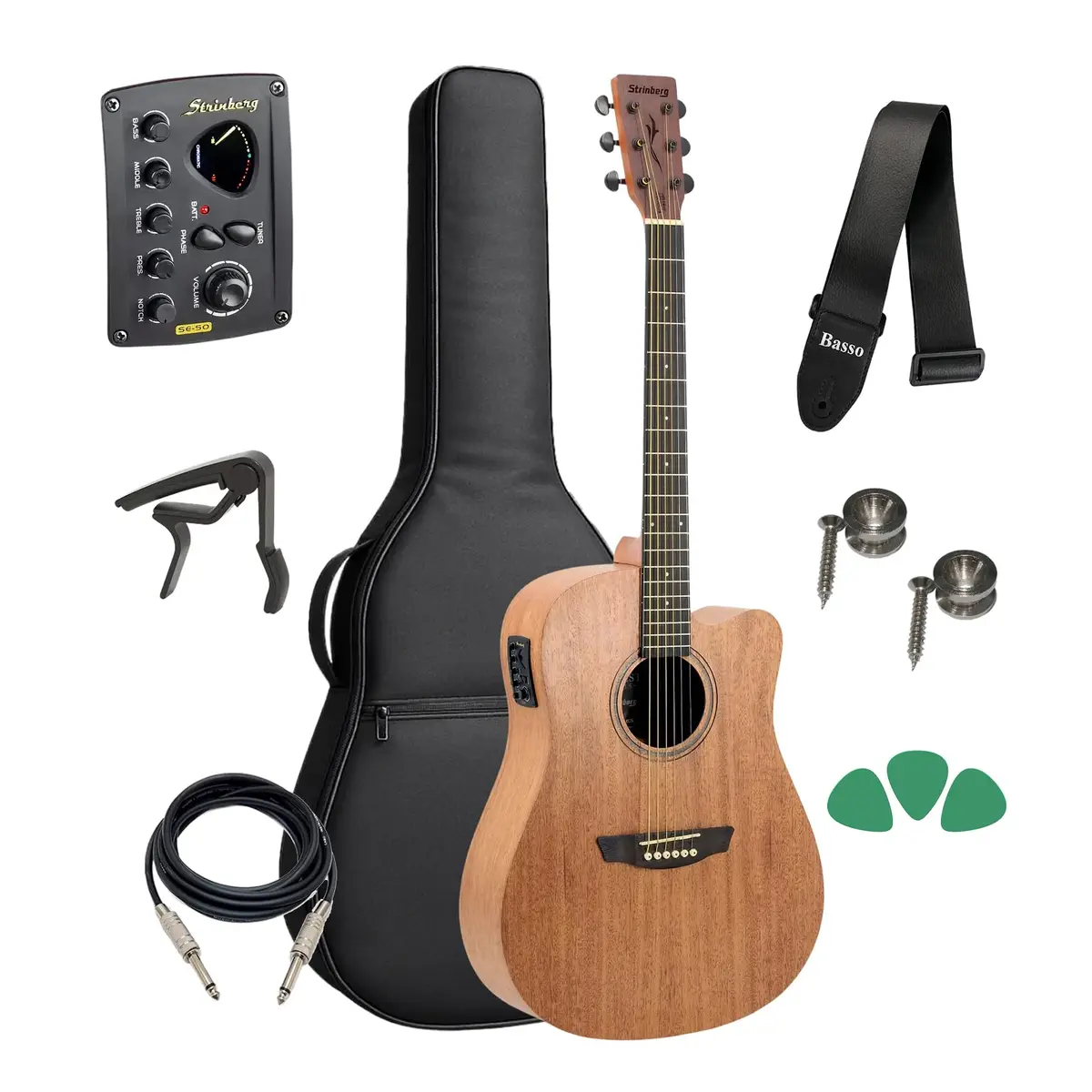 Kit Violão Strinberg Fs4d Forest Folk + Acessórios (MGS)