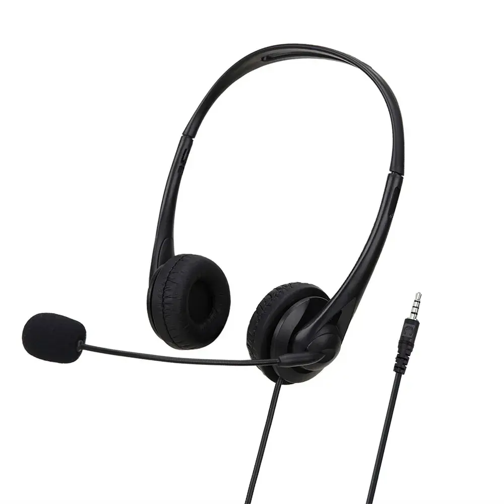 Fone de ouvido para computador, 3.5mm/usb, com cancelamento de ruído, microfone, rede de bate-papo, ensino, videoconferência, estéreo, com fio