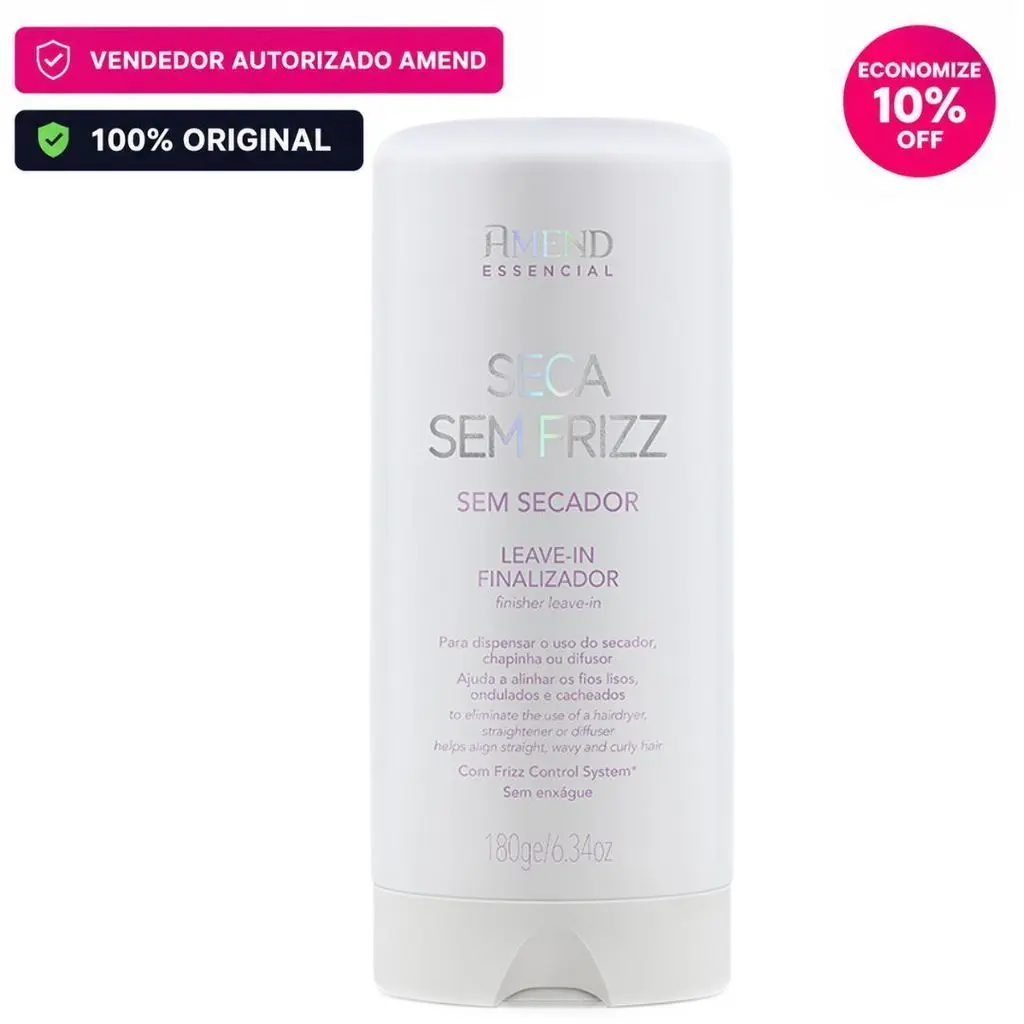 Amend Essencial Seca Sem Frizz Proteção térmica 180ml - 1