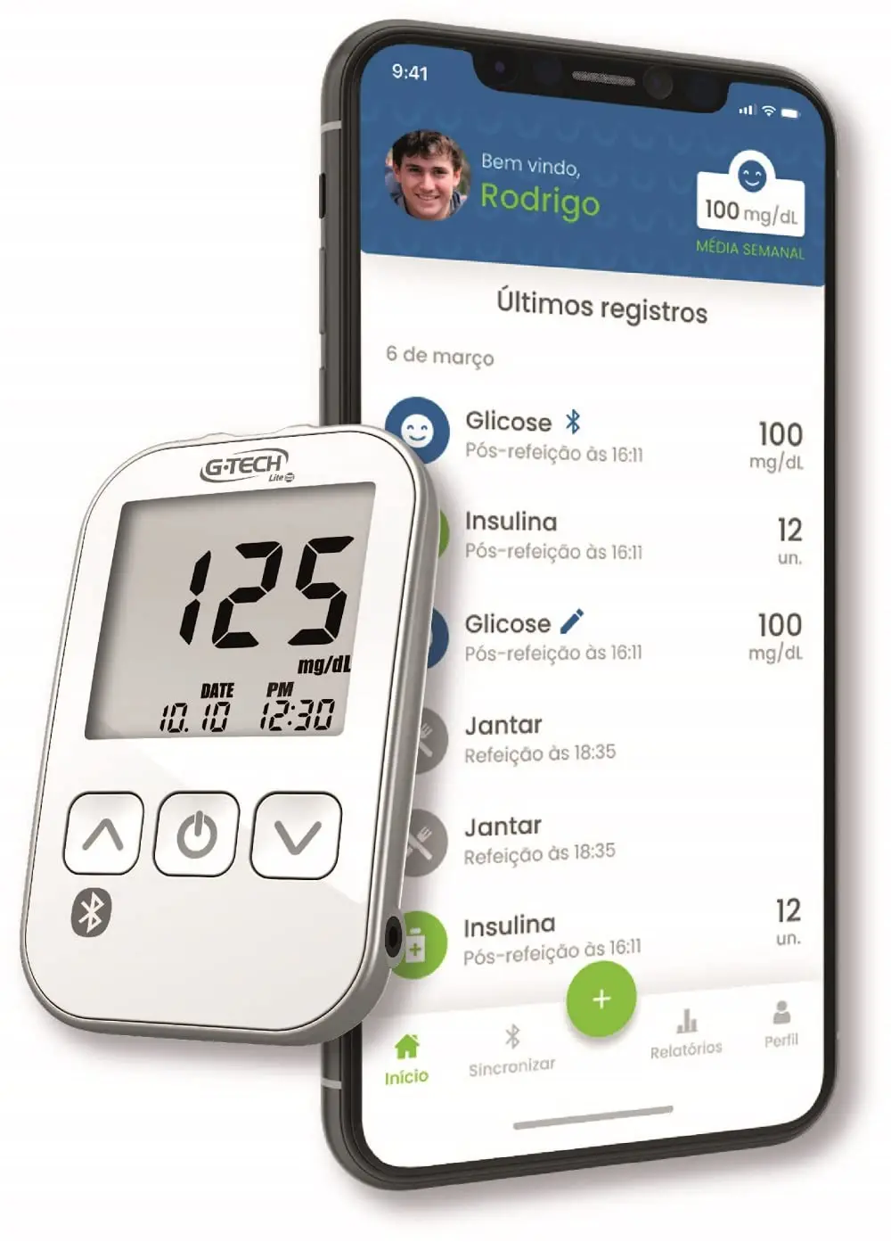 G-Tech Kit Medidor De Glicose Lite Smart - 1