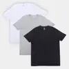 Kit Camisetas Hering Básicas Com 3 Peças Masculinas - Branco+Preto - 1