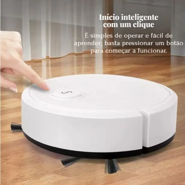 Robô Aspirador 3 em 1 Varre, Aspira e limpar - Limpeza Automática Inteligente e Silenciosa - 1
