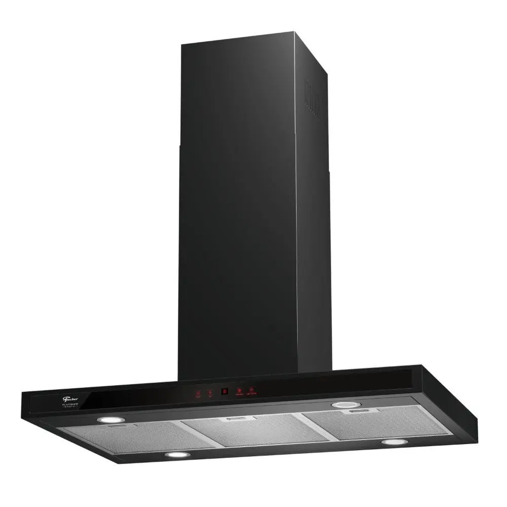 Fischer Coifa de Ilha Platinium Ebony 90cm Preta 127V