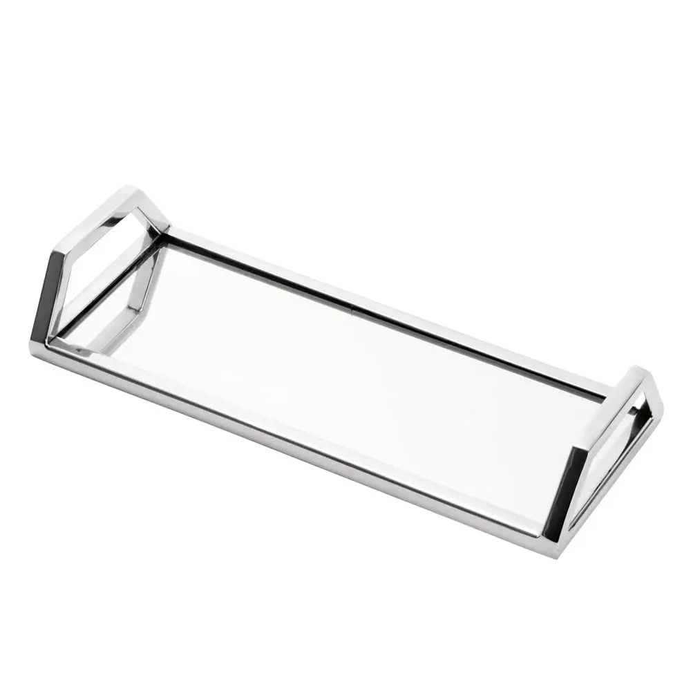 WOLFF - Bandeja de Aço Inox com Espelho 30cm x 12cm x 5cm