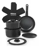 Jogo De Panelas Antiaderente Cerâmico 10 Peças Brinox Fit Cor Preto - 1