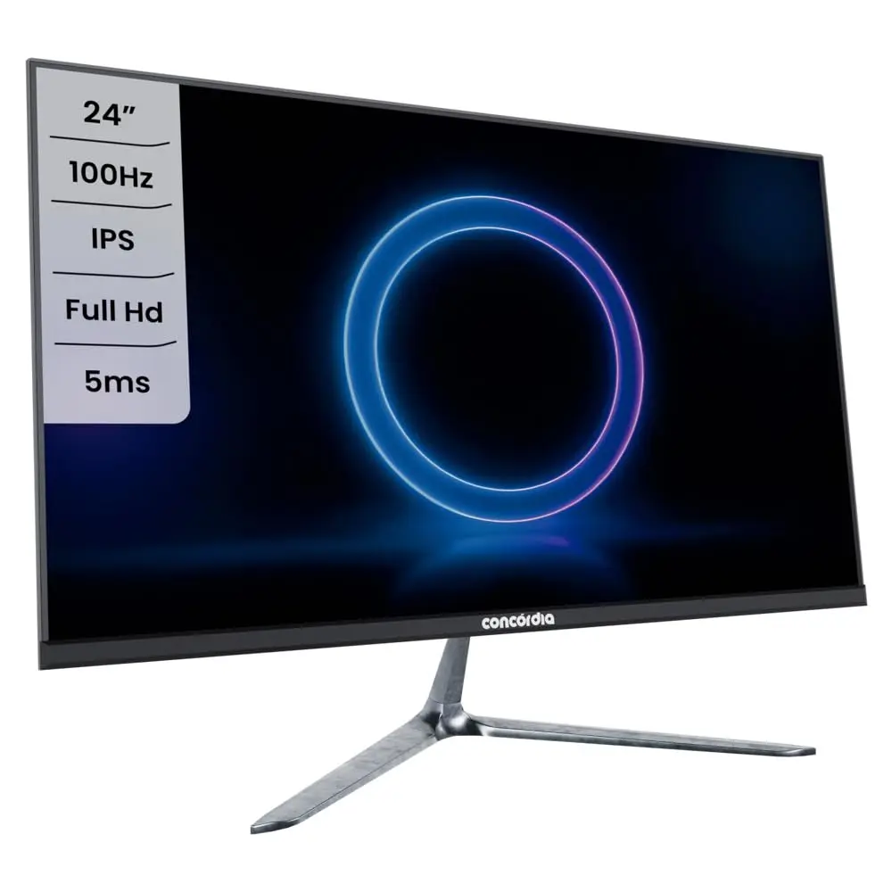 Monitor Gamer Concórdia 24" H238D IPS Full HD 100Hz FreeSync sRGB 100% HDMI DisplayPort VESA LED