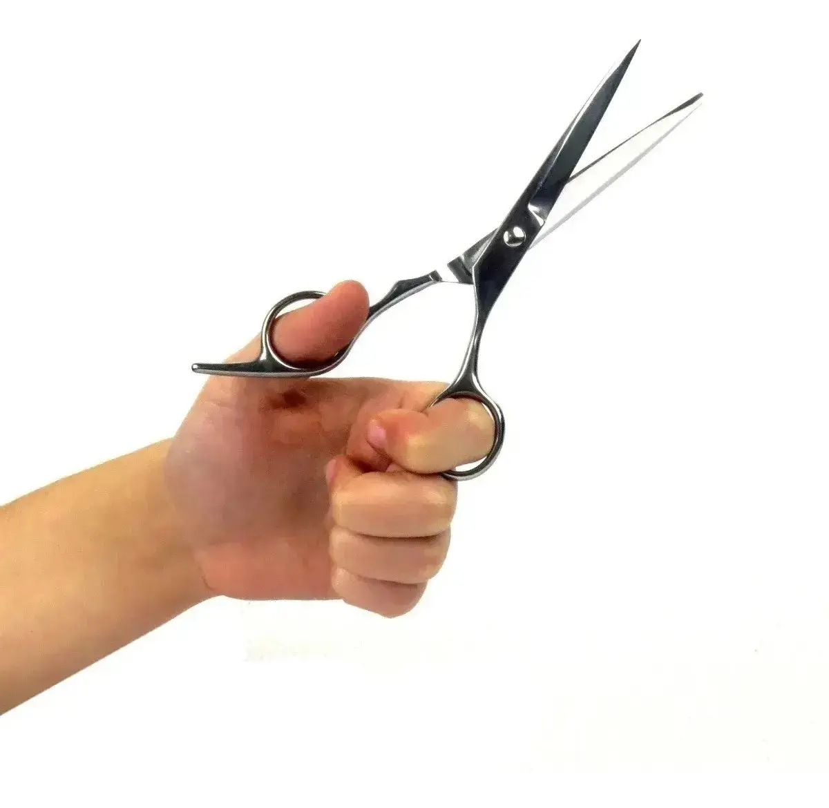 Tesoura Cortar Cabelo Barba Cabeleireiro Descanso Ergonômica Dedo Inox 17,5 cm ASPE SHOP thumbnail 5