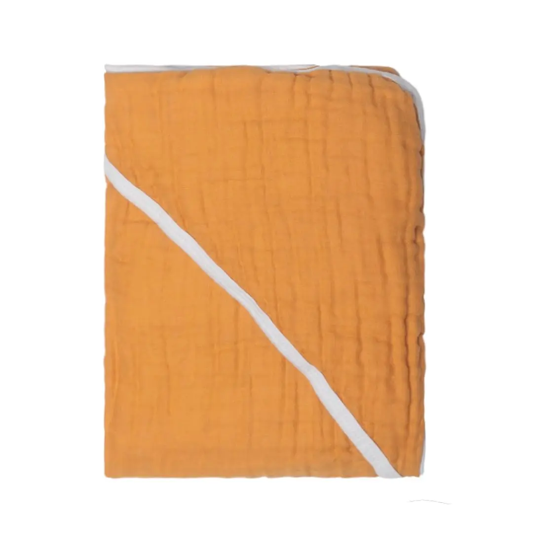 Toalha de Banho Papi Baby Soft Premium com Capuz de Canto Cores 80 cm x 70 cm 1 Unidade, Mostarda - 1
