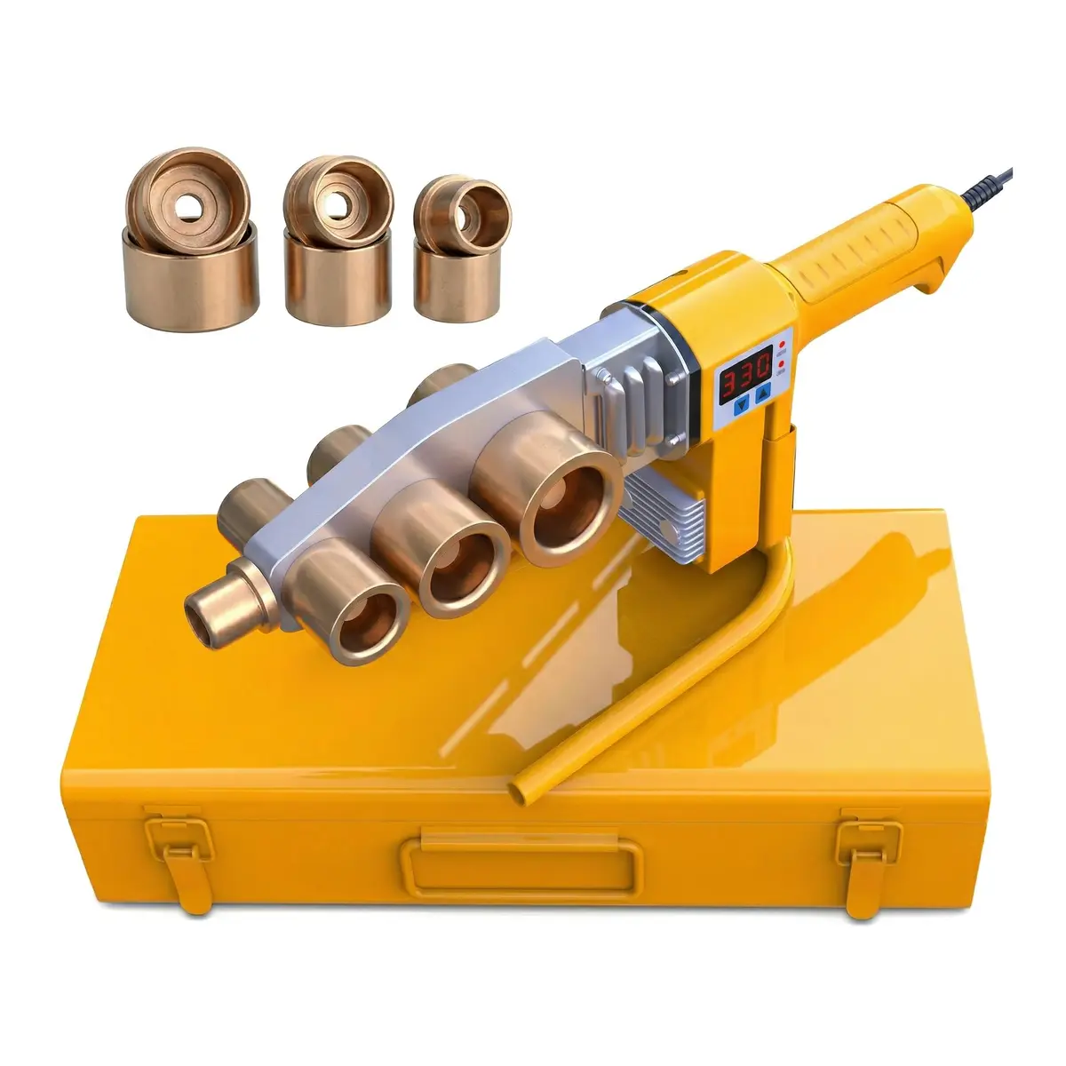 Maquina de Solda, Soldador de Tubo De áGua de PláStico para PP, PP-R, PE, PP-C - MáQuina de FusãO de Tubo de PoliéSter - Aquecedor de Tubo de Pvc - Equipamento de Soldagem de Tubo de 220 V -1200w