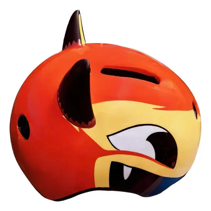 Capacete Proteçao Infantil Bicicleta Skate Patins Desenho Cor Raposa Tamanho 52-56