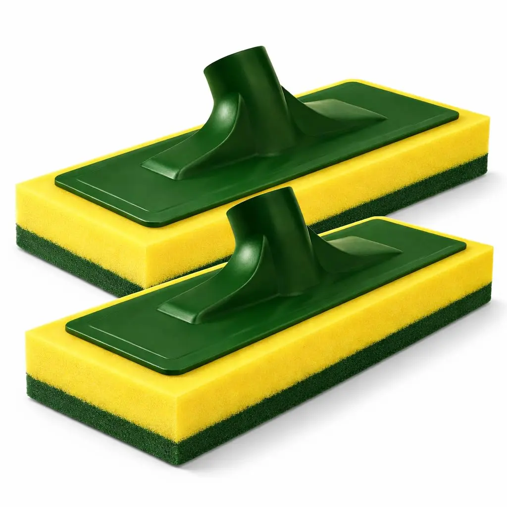 Kit 2 Rodo Esponja Abrasiva Profissional Tamanho Extra 245x90mm – Limpeza Pesada para Pisos, Azulejos, Porcelanato e Pedra – Alta Durabilidade e Eficiência