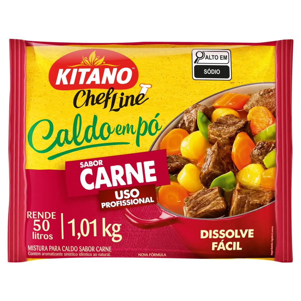 Caldo Pó Carne Kitano Chef Line Pacote 1,01kg