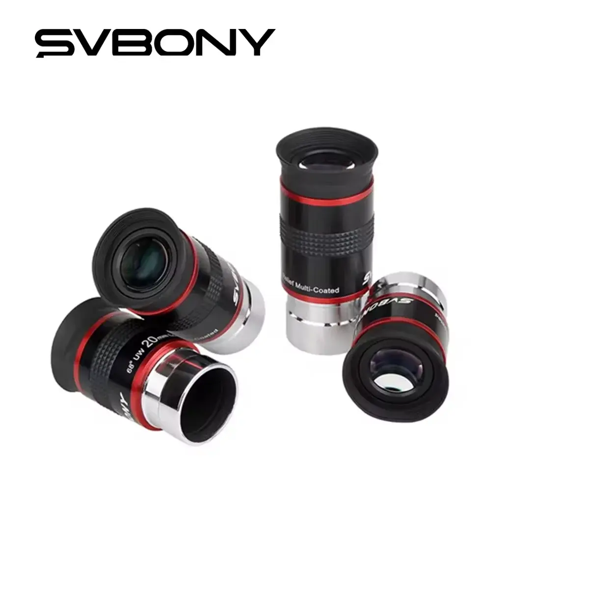 Ocular de telescópio SVBONY FMC 1,25" 68° Ultra Wide Angle 6mm/ 9mm /15m /20mm para telescópio astronômico