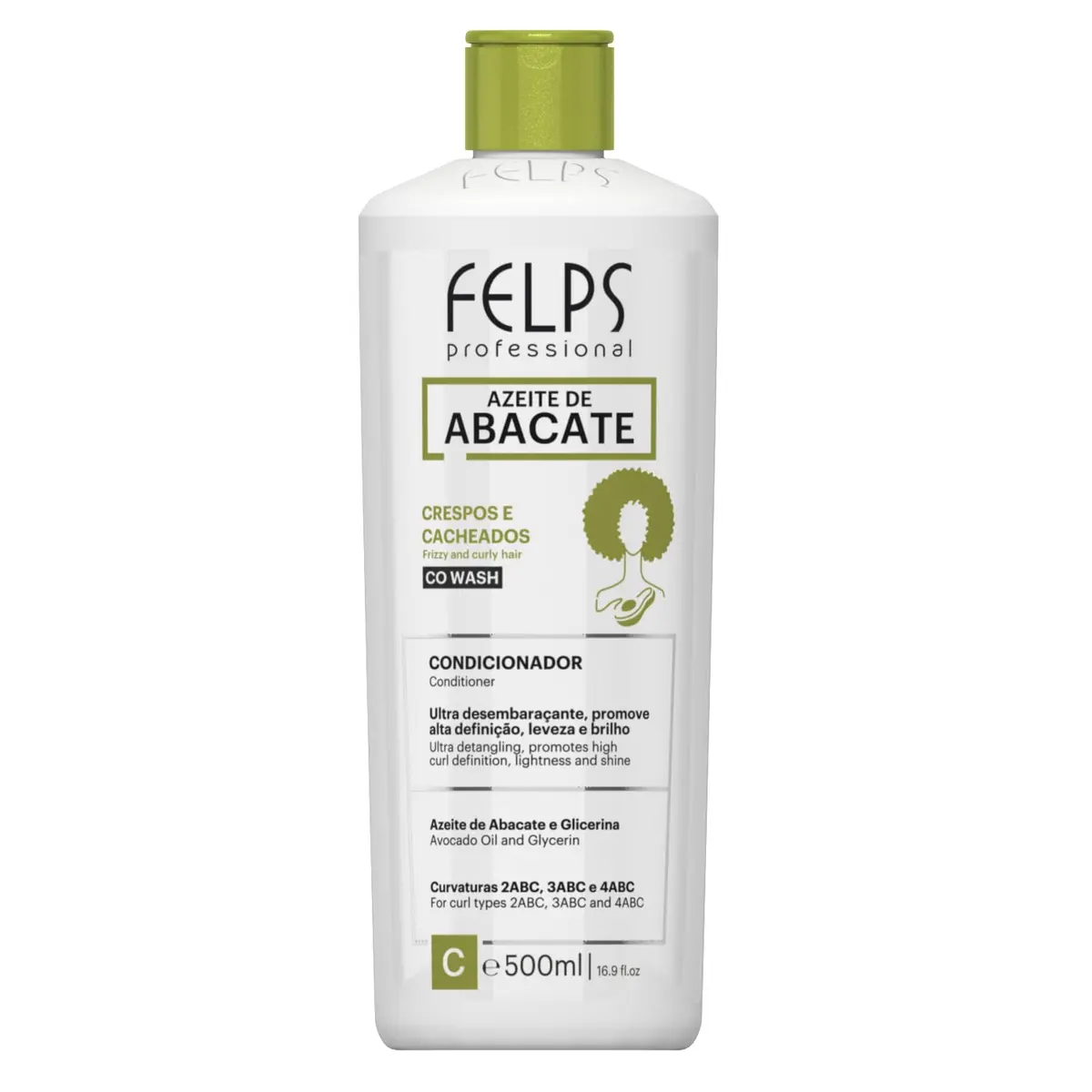 Felps Cachos Condicionador Azeite De Abacate 500ml, Felps Professionnel, 500ml