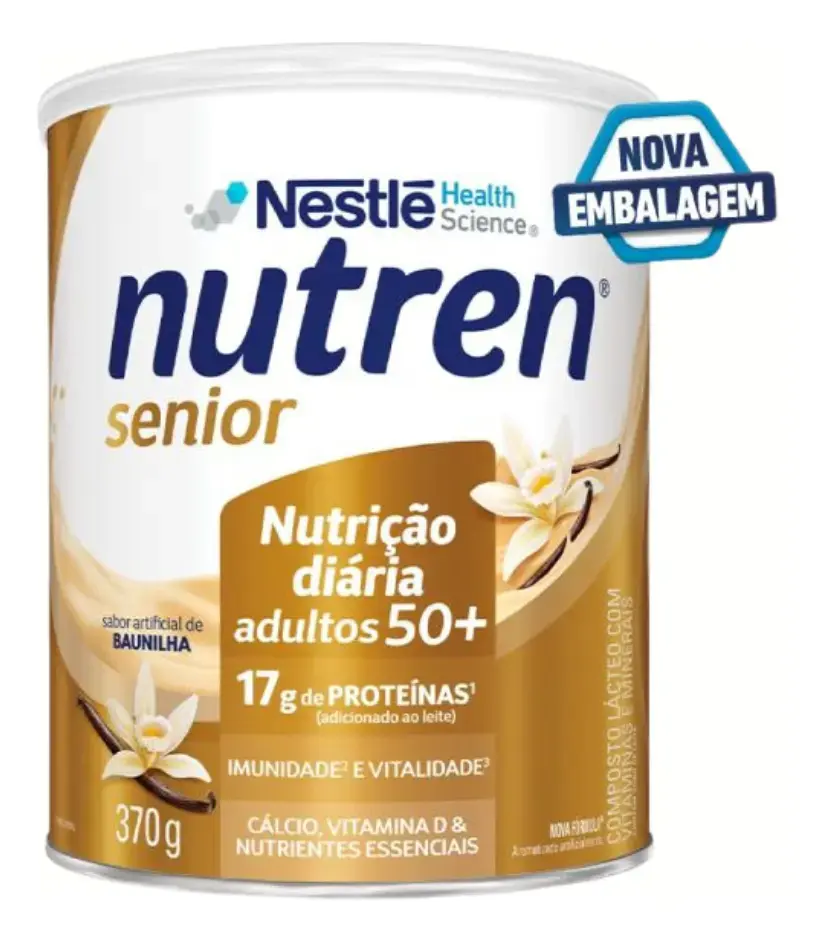 Nutren Senior Baunilha Nestlé 370g Nutrição Para Adultos 50+