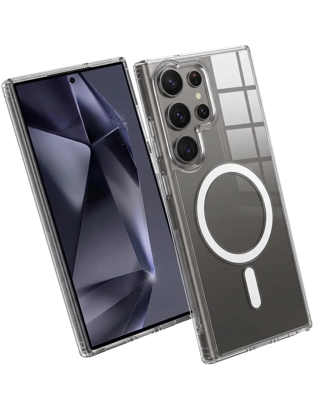 Kadaqe Capa para Samsung Galaxy S24 ULTRA Capinha Slim Premium com [Proteção de Camera] Magnetica Anti-Amarelamento, Compatível MagSafe, Transparente Clear Case Resistente Riscos Anti Impacto