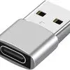 Adaptador USB A Macho x Tipo C Fêmea - OTG Cinza - 1