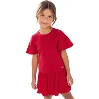 Infantil - Conjunto Menina Franzido Strass Colorittá Vermelho
