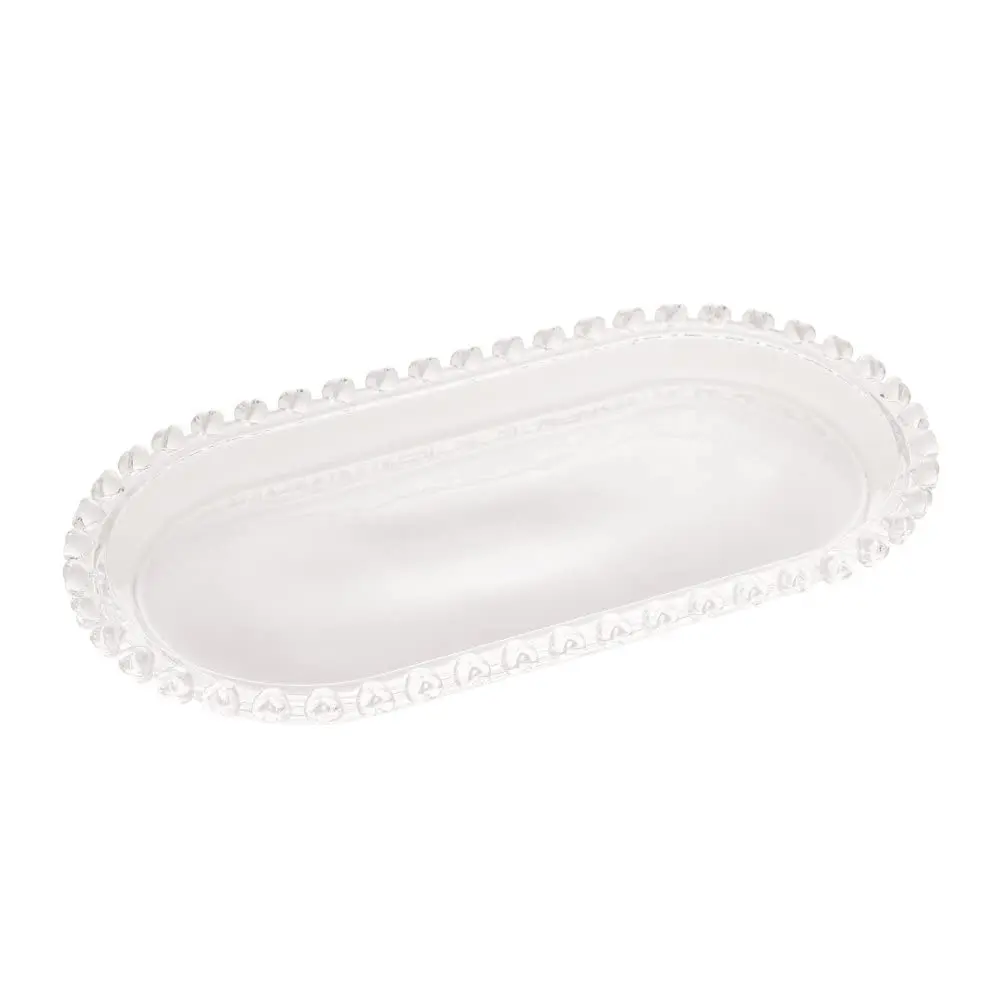 LYOR - Travessa Oval de Cristal Coração 25cm x 13cm x 2,5cm - Ideal para Servir Sobremesas e Guloseimas - Fora da Mesa Encanta como Base para Perfumes, Jóias e Decorações