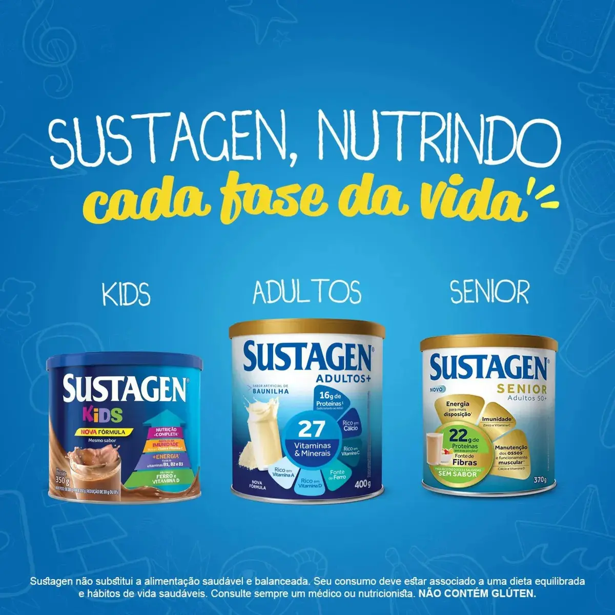 Complemento Alimentar Sustagen Kids Chocolate 350g Lata thumbnail 5