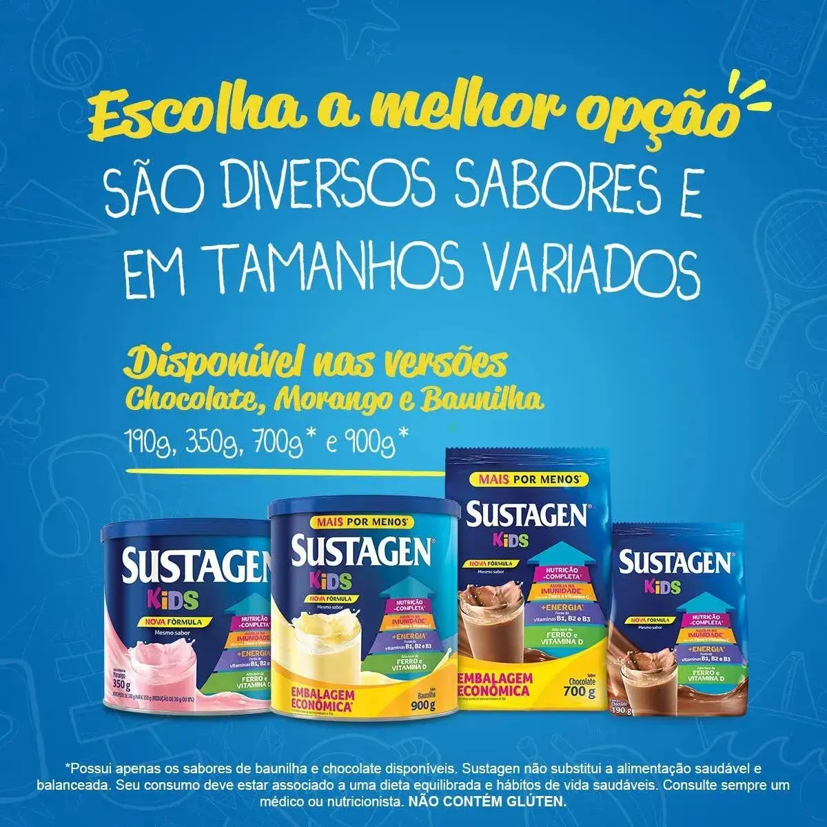 Complemento Alimentar Sustagen Kids Chocolate 350g Lata thumbnail 9