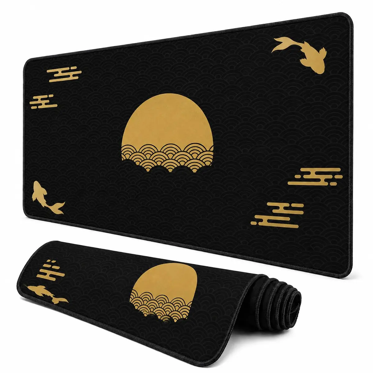 Mouse Pad Gamer 60x30cm Impermeável Antiderrapante Preto | Bordas Costuradas, Ideal para Setup Gamer
